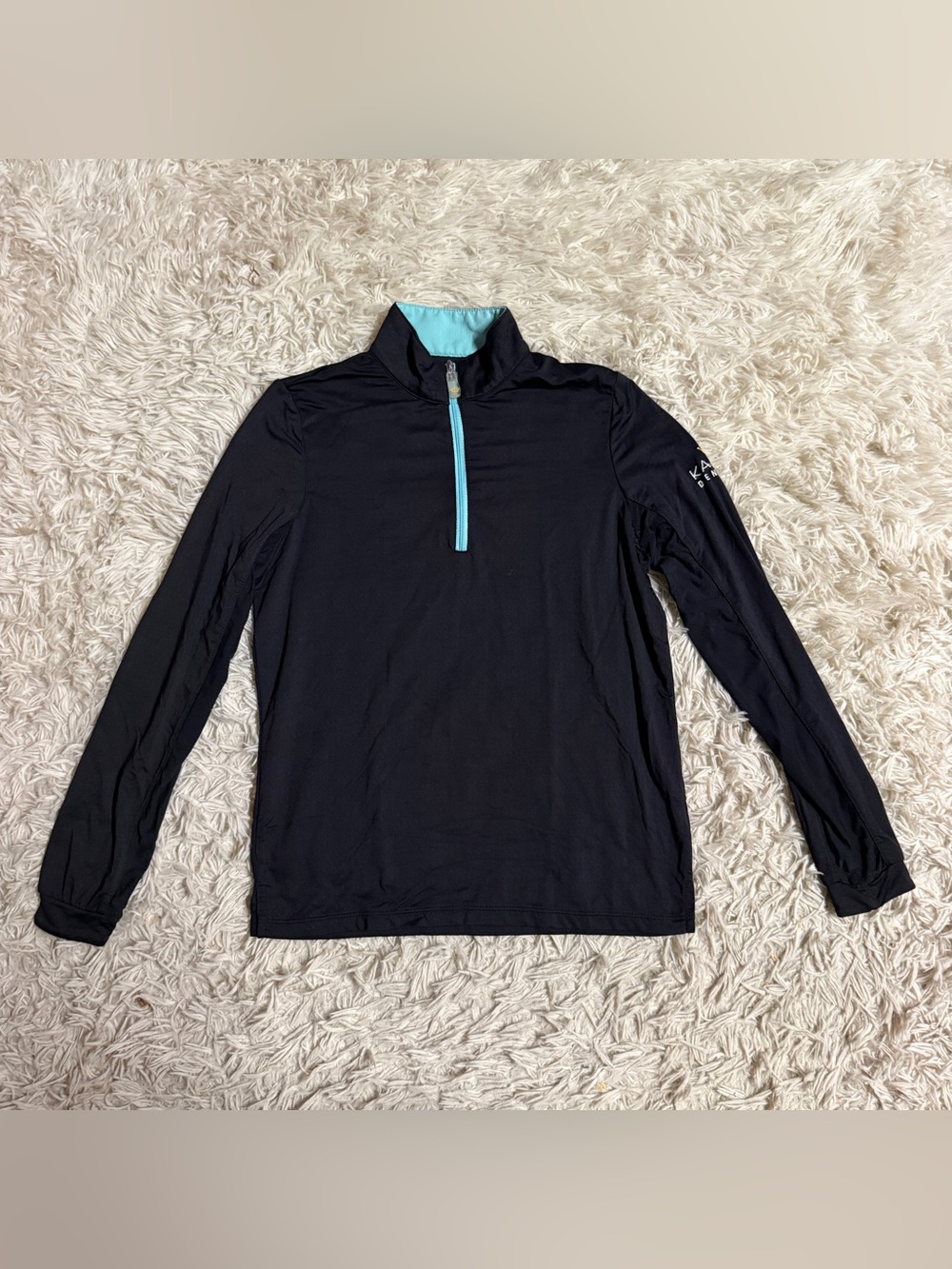 Child’s Large Black Kastel Denmark Long Sleeve Horseback Riding Sunshirt
